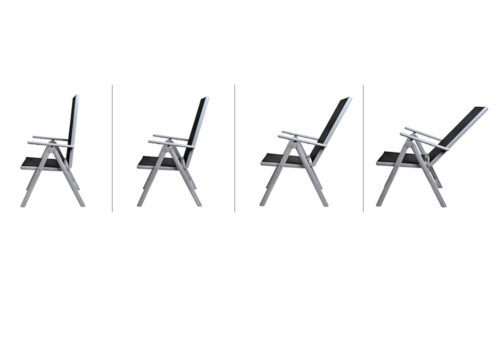 Masa cu scaune de grădină Bern, 7 piese, argintiu, aluminiu, sticlă mată