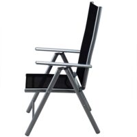 Mobilier de grădină Bern, 5 piese, argintiu, aluminiu, sticlă mată