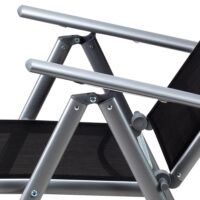 Mobilier de grădină Bern, 5 piese, argintiu, aluminiu, sticlă mată