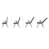 Mobilier de grădină Bern, 5 piese, argintiu, aluminiu, sticlă mată