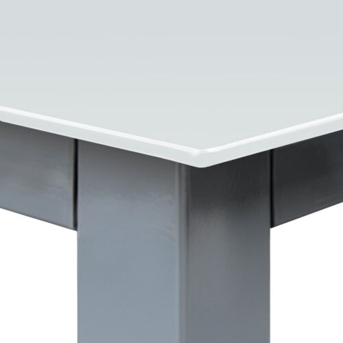 Mobilier de grădină Bern, 5 piese, argintiu, aluminiu, sticlă mată