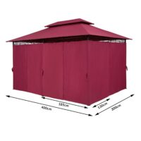 Pavilion Topas Bordeaux Violet 3x4m protecție UV 50+