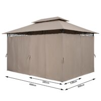 Pavilion Topaz Taupe 3x4m Protecție UV 50+