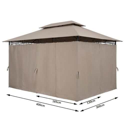 Pavilion Topaz Taupe 3x4m Protecție UV 50+