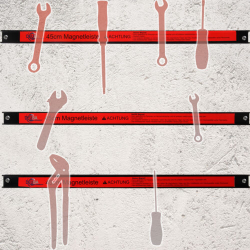 Set de 6 benzi magnetice, 45 cm, inclusiv accesorii de montare