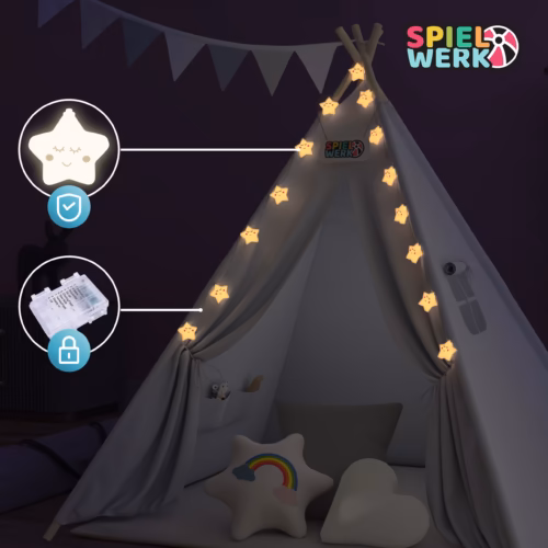 ea3176f5b06b084c266172cd892c782c_de-109523d-5-1 Cort de joacă Teepee alb 160x130x130cm