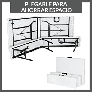 Set grădină de bere, 3 piese, plastic, alb, 183 cm