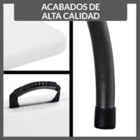 Set grădină de bere, 3 piese, plastic, alb, 183 cm