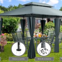 es_994678a_2.jpg Pavilion Topas Antracit 3x4m Protecție UV 50+