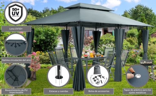 es_994678a_2.jpg Pavilion Topas Antracit 3x4m Protecție UV 50+