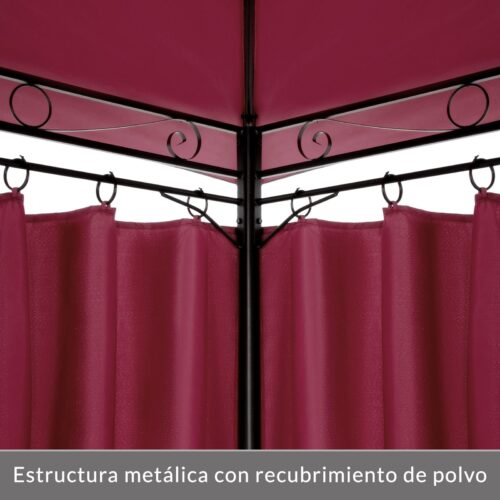 Pavilion Topas Bordeaux Violet 3x4m protecție UV 50+