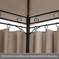 Pavilion Topaz Taupe 3x4m Protecție UV 50+