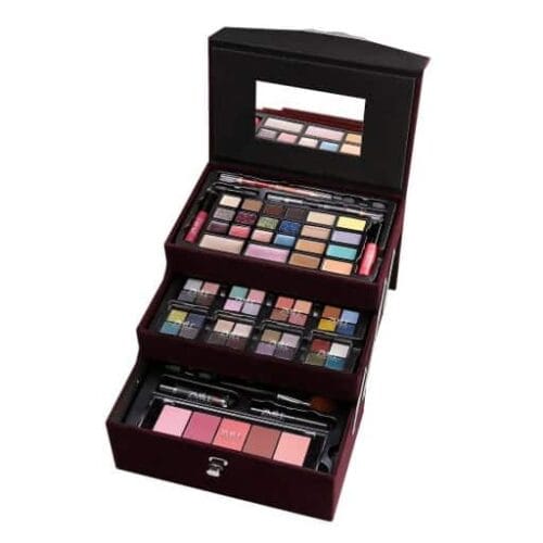 res_3899857b3f9b9b99061d09aa1ba1af59-1.jpg Trusa de Machiaj, set 74 piese, Sweet Beauty Cherry, Zmile Cosmetics, catifea visinie
