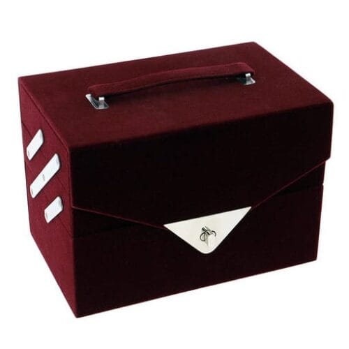 Trusa de Machiaj "Sweet Beauty Cherry" Vegan, 74 piese, geanta catifea, Zmile Cosmetics