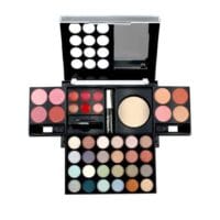 Paleta machiaj "All You Need To Go" Vegan, 24 fard ochi, 6 lipGloss, 8 blush, pudra, mascara, Zmile Cosmetics