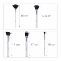 Set trusa de machiaj "Glam to go" si pensule machiaj DeLuxe, 5 piese in cutie