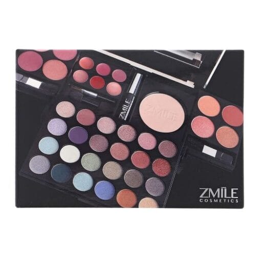 Paleta machiaj "All You Need To Go" Vegan, 24 fard ochi, 6 lipGloss, 8 blush, pudra, mascara, Zmile Cosmetics