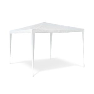 Cort Pavilion, alb, 2.5m x 3m x 3m, Relaxdays