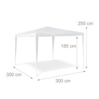10020077_49_4_8bf092a11843c66569f3c2a9065c7adc.jpg Cort Pavilion, alb, 2.5m x 3m x 3m, Relaxdays