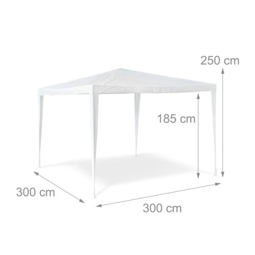10020077_49_4_8bf092a11843c66569f3c2a9065c7adc.jpg Cort Pavilion, alb, 2.5m x 3m x 3m, Relaxdays