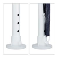 Cort Pavilion cu 2 pereți laterali, metal, 3 m x 3 m, albastru, Relaxdays