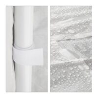 Cort Pavilion cu 2 pereți laterali, metal, 3 m x 3 m, alb, Relaxdays