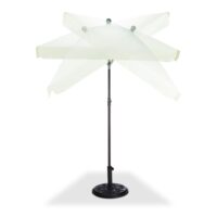 Umbrela de soare dreptunghiulara 200x120cm, protectie UV 40+, crem, Relaxdays