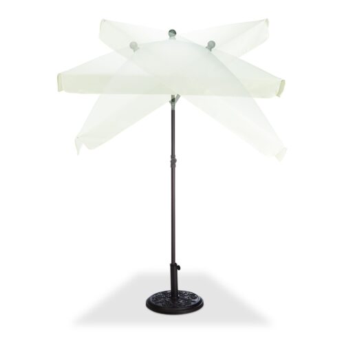 Umbrela de soare dreptunghiulara 200x120cm, protectie UV 40+, crem, Relaxdays