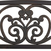 Banca balansoar, Relaxdays, din metal, maro 190 x 133 x 55 cm