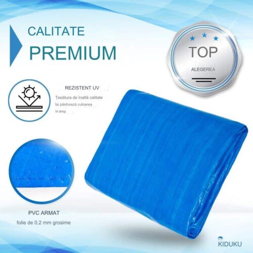 Folie PVC armată albastră, calitate premium