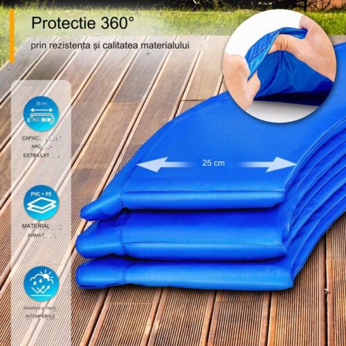 Prelată albastră rezistentă, protecție 360°, material armat
