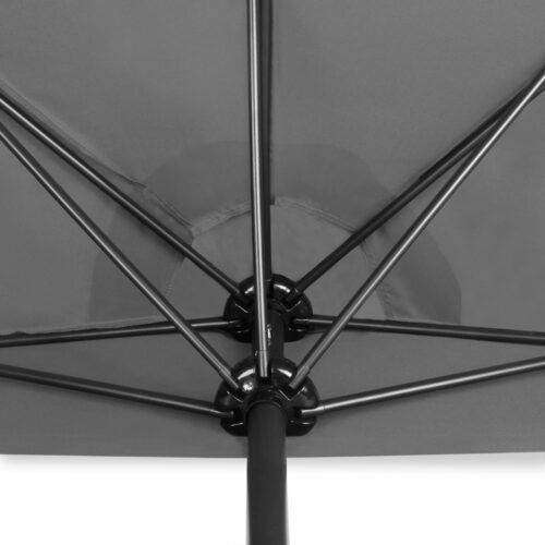 Umbrela terasa/gradina semicirculara, protectie UV 50+, acoperire hidrofuga, manivela practica, 230 cm x Ø 270 cm, gri antracit
