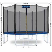 Trambulină rotundă cu plasă de siguranță 305 cm