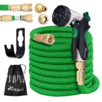 Furtun de udat Premium, extensibil pana la 30 m, flexibil, 10 functii, suport de perete si accesorii incluse