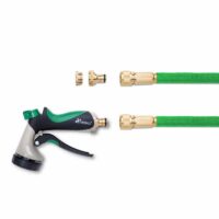 Furtun de udat Premium, extensibil pana la 30 m, flexibil, 10 functii, suport de perete si accesorii incluse