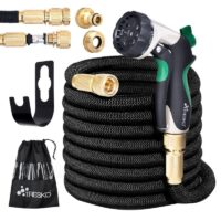 Furtun de udat Premium, extensibil pana la 15 m, flexibil, 10 functii, suport de perete cu accesorii incluse