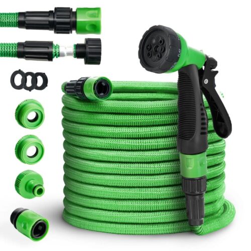 Furtun de udat TILLVEX, extensibil pana la 22,5 m, flexibil, duza multifunctionala in 9 trepte cu accesorii incluse