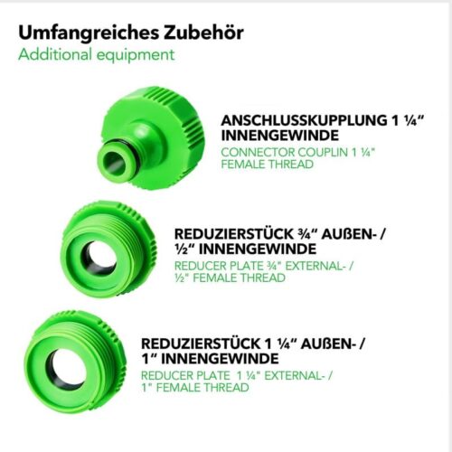 Furtun de udat Premium, extensibil pana la 7,5 m, flexibil, 9 trepte, accesorii incluse