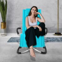 Scaun balansoar gradina, 166 x 74 x 81 cm, albastru, capacitate 180 kg