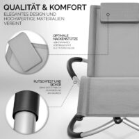 Scaun balansoar gradina, 166 x 74 x 81 cm, gri, capacitate 180 kg