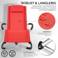 Scaun balansoar gradina, 166 x 74 x 81 cm, rosu, capacitate 180 kg