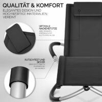 Scaun balansoar gradina, 166 x 74 x 81 cm, negru, capacitate 180 kg