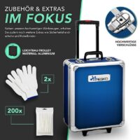 Troler aluminiu pentru scule cu accesorii incluse