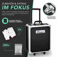 trusa de scule universala ''do it yourself'' tresko®, 949 piese, crom vanadiu, troler cu roti antracit Valiză troler din aluminiu TRESKO cu accesorii