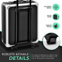 trusa de scule universala ''do it yourself'' tresko®, 949 piese, crom vanadiu, troler cu roti antracit Troler negru robust cu roți rezistente