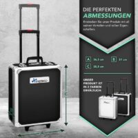 trusa de scule universala ''do it yourself'' tresko®, 949 piese, crom vanadiu, troler cu roti antracit Troler TRESKO din aluminiu cu mâner telescopic