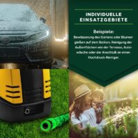 Furtun de udat gradina cu 8 functii, flexibil, extensibil pana la 30 m, cu accesorii incluse, verde
