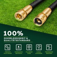 Furtun de udat Premium, extensibil pana la 22.5 m, flexibil, 10 functii, suport de perete cu accesorii incluse
