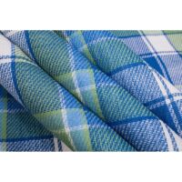 Material textil în carouri albastre și verzi