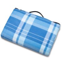Pătură picnic albastră cu model în carouri